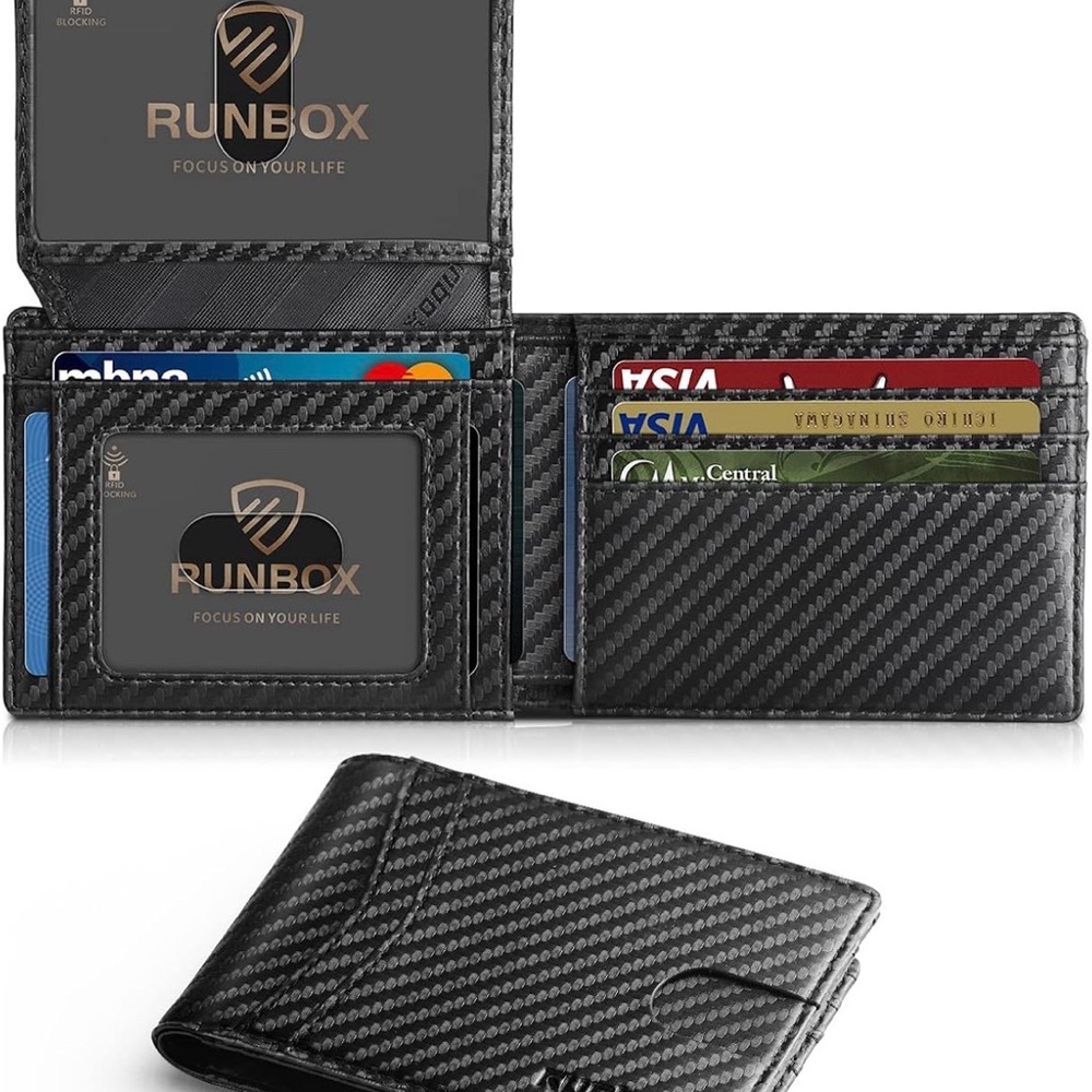 Runbox Black Carbon Fiber Wallet